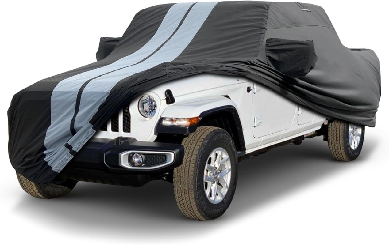 Coverland Waterproof Car Cover for Jeep Gladiator Crew Cab 5.5-Foot Be