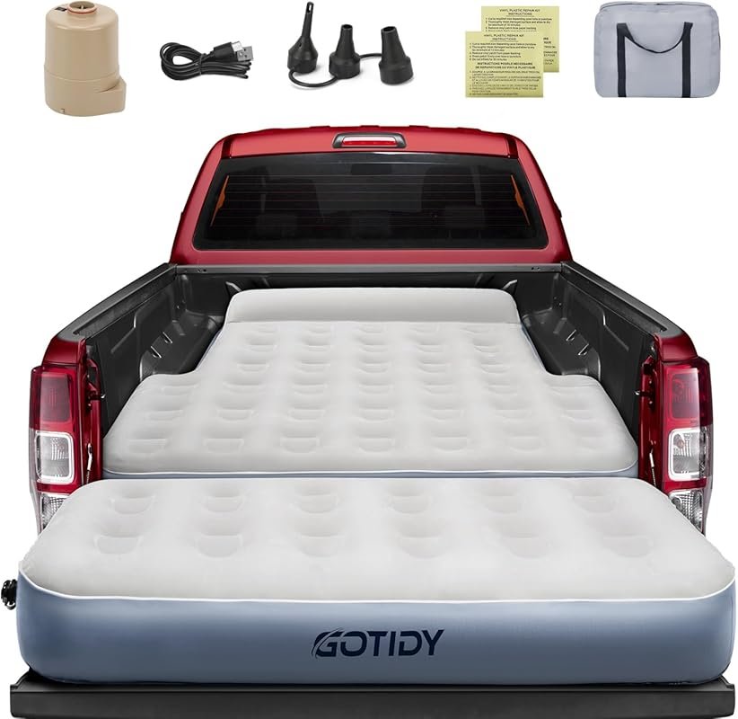 Inflatable Truck Bed Mattress for Toyota Tacoma – 5ft-5.5ft with Detac