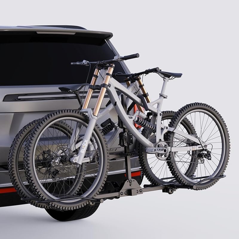 TANX 2-Bike Hitch Rack for E-Bikes and Fat Tires with 160 lb Capacity 