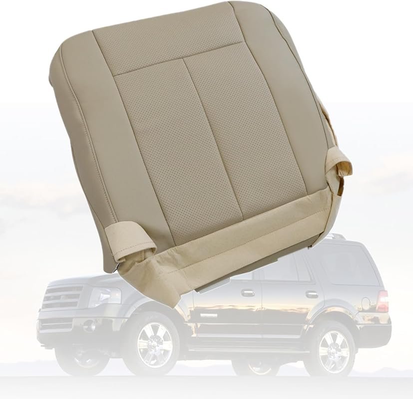 FZJDSD camel tan perforated microfiber leather driver seat cover for F