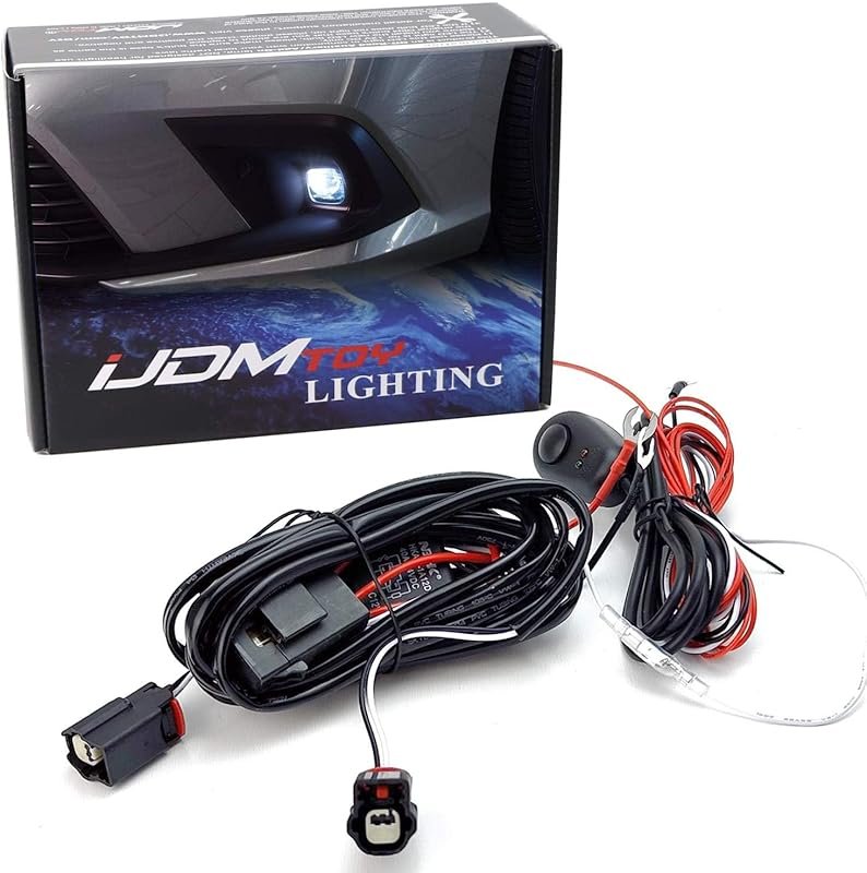Universal relay wiring kit with push-button switch for Honda Civic, CR