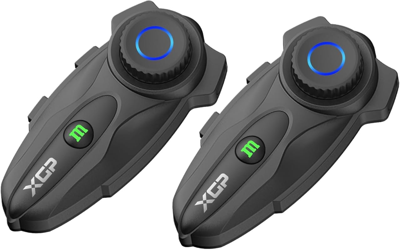 X10 Motorcycle Bluetooth Intercom with 10-Rider Mesh and Audio Multita