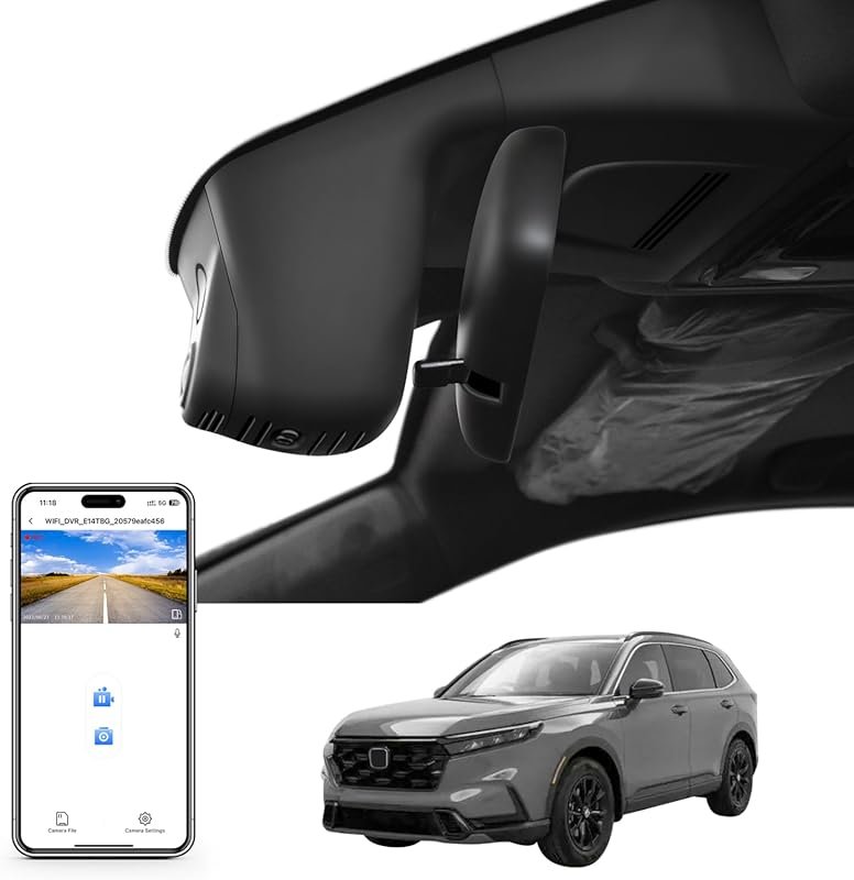 4K dash cam custom fit for Honda CR-V Gen6 2023–2026, OEM style, WiFi,