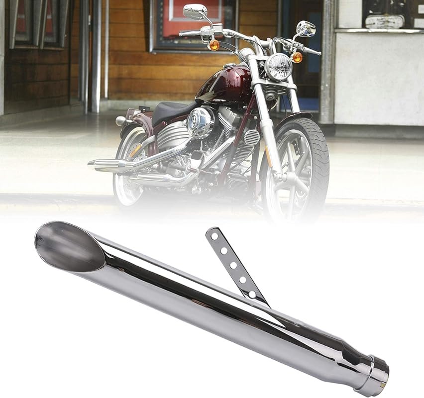 Universal Motorcycle Stainless Steel Slash Cut Exhaust Tip Exhaust Pip