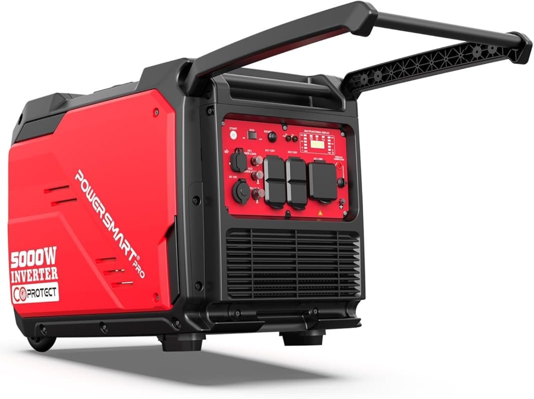 PowerSmart 5000-Watt Portable Inverter Generator with Electric Start, 