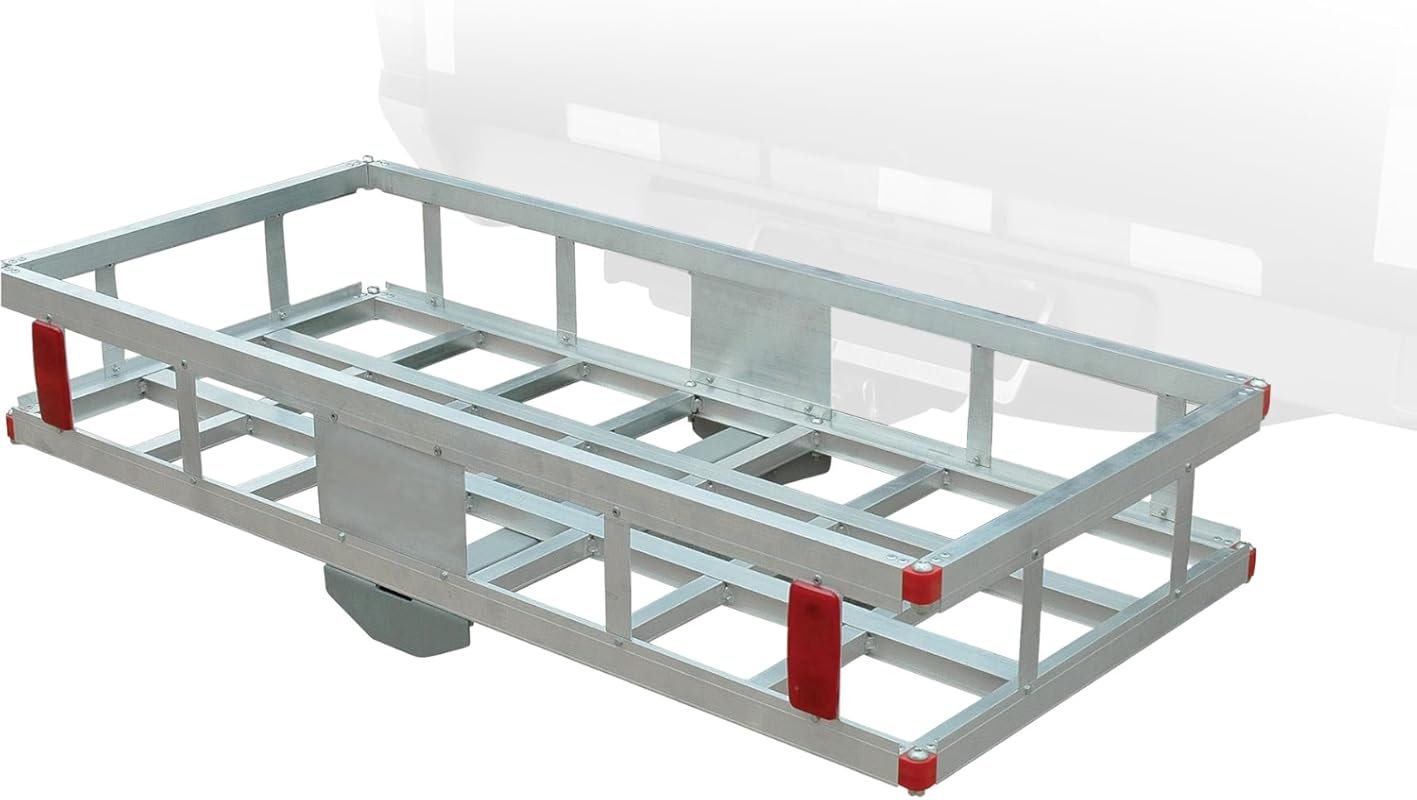 Rockland Aluminum Hitch Cargo Carrier with 500 LBS Capacity for a 2-In