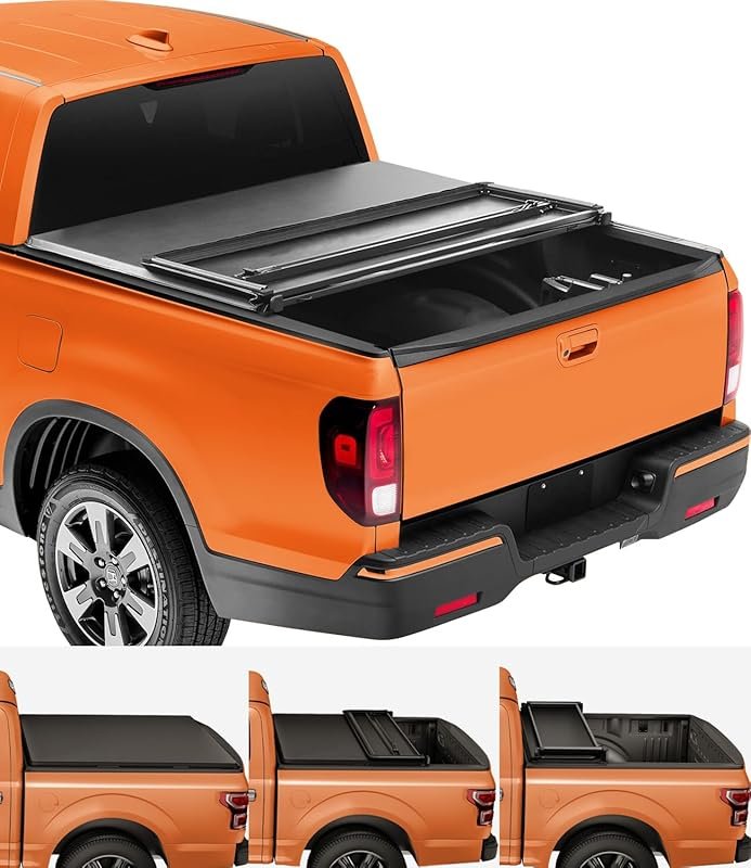 TIPTOP Soft Tri-Fold Tonneau Cover for 2017-2025 Honda Ridgeline with