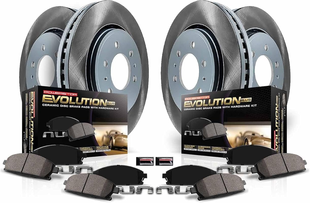 Power Stop SC7348 Brake Kit with Ceramic Pads and Semi-Coated Rotors f