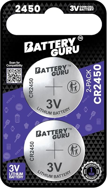 Toyota Land Cruiser 2024-2026 Smart Key Battery CR2450 3V Pack of 2