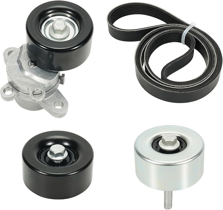 Serpentine Belt Tensioner and Idler Pulley Kit for 2009-2015 Nissan Ma