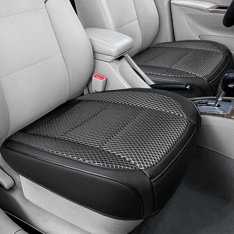2-Pack Black Ventilated Car Seat Covers with 3D Air Mesh for Breathabl