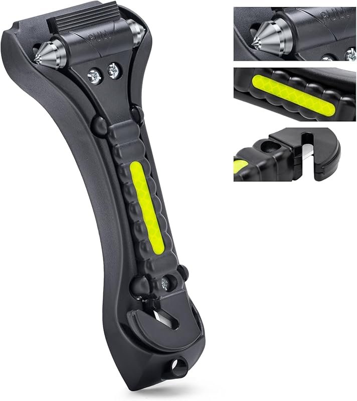 2-in-1 Car Window Breaker and Seatbelt Cutter Safety Hammer for Emerge