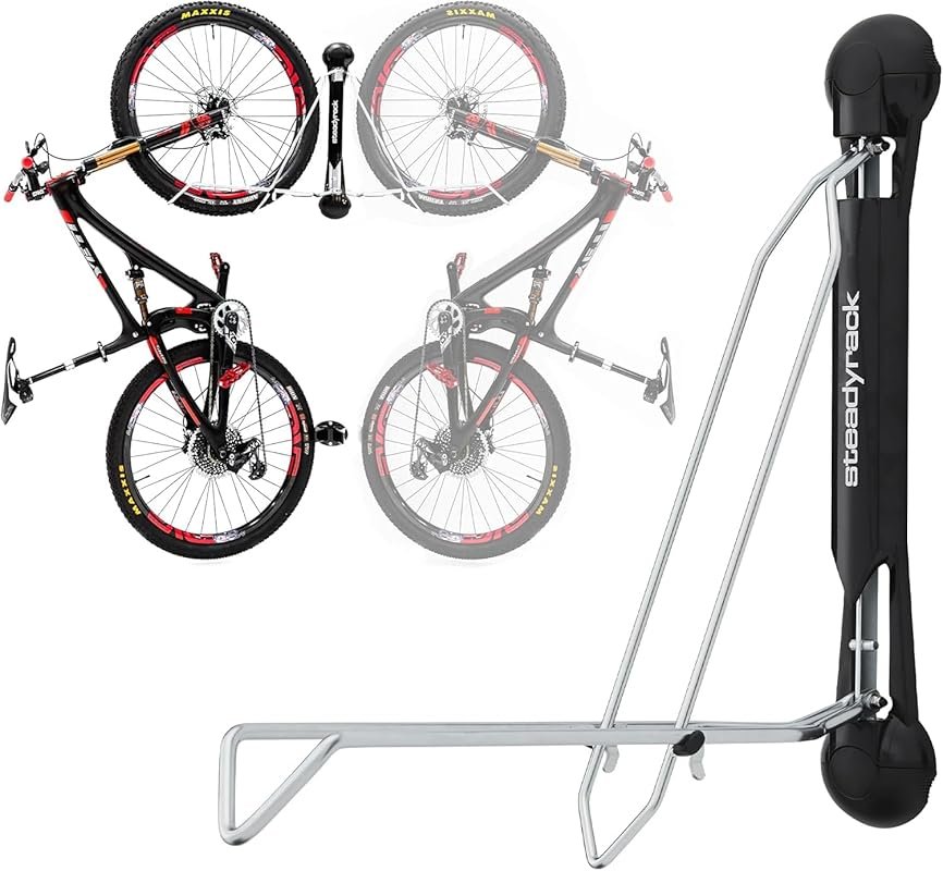 Steadyrack Wall Mounted Bike Rack Swivel Design Fits Wide Tires Heavy 