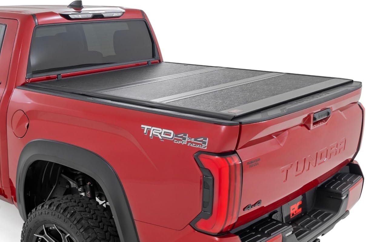 Rough Country Hard Tri-Fold Tonneau Cover for 2022-2026 Toyota Tundra 