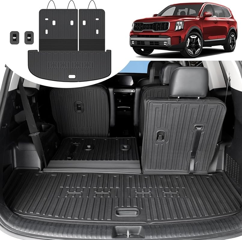 2020-2025 Kia Telluride All Weather TPE Cargo Liner with Integrated Ba