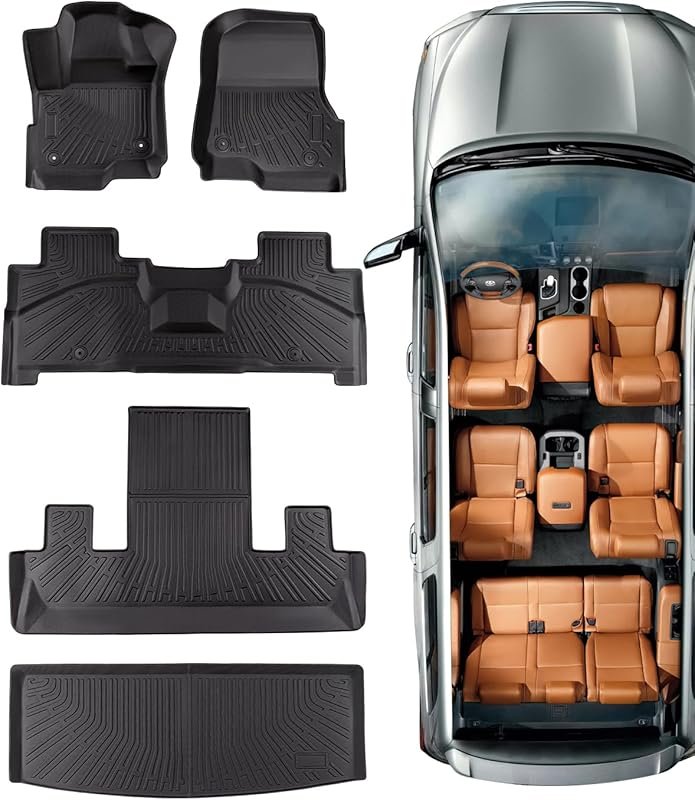 Custom Fit All-Weather Rubber Floor Mats and Cargo Liner for Ford Expe