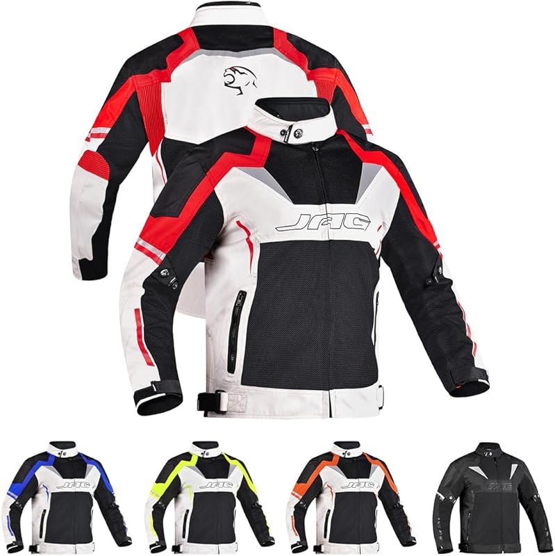 JAG Mesh Motorcycle Jacket with CE Armor for High Visibility and Breat
