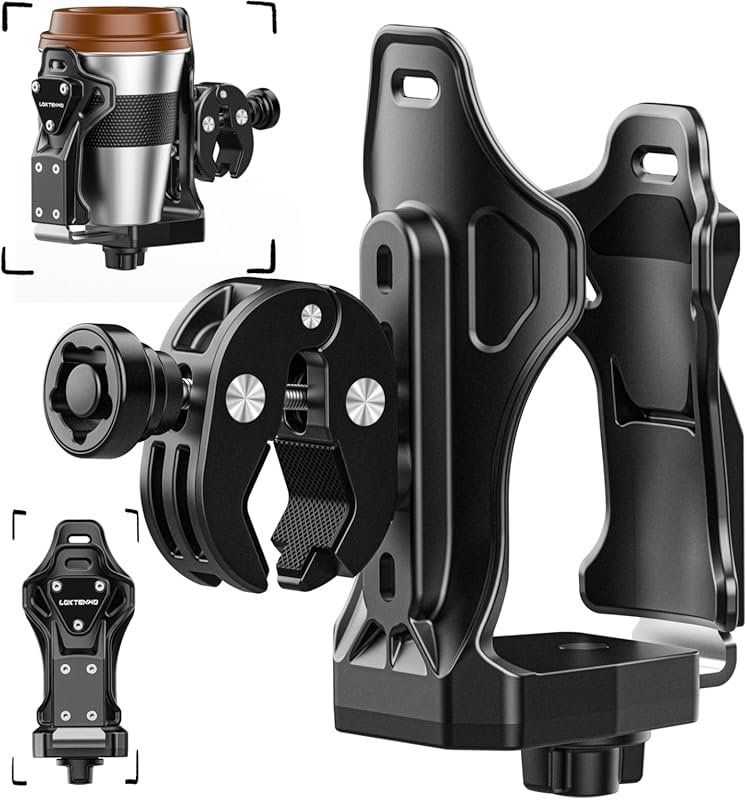 Anti-Theft Motorcycle Cup Holder, Adjustable 1.95-3.6