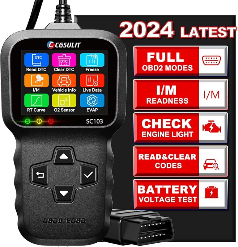 CGSULIT SC103 OBD2 Scanner for Check Engine Light, DTCs, Smog Check, a