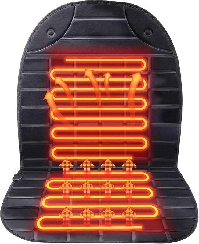 Heated Seat Cover with Fast One-Minute Heating and Two Customizable He