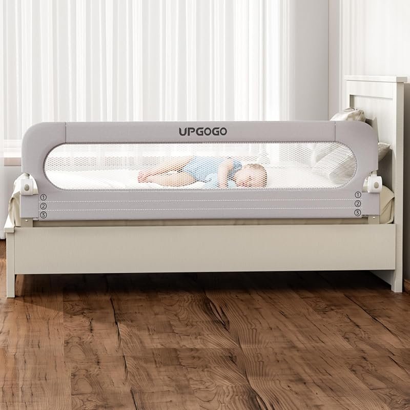 Folding Bed Rail for Toddlers with Reinforced Safety System Fits Bunk 