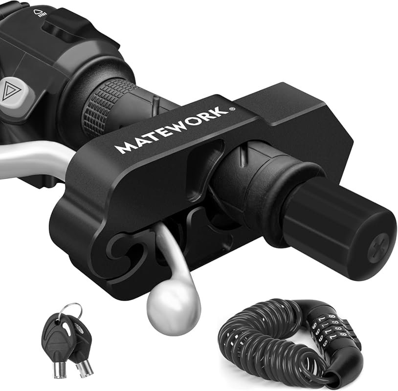 Heavy Duty Motorcycle Anti-Theft Lock - Universal Handlebar and Brake