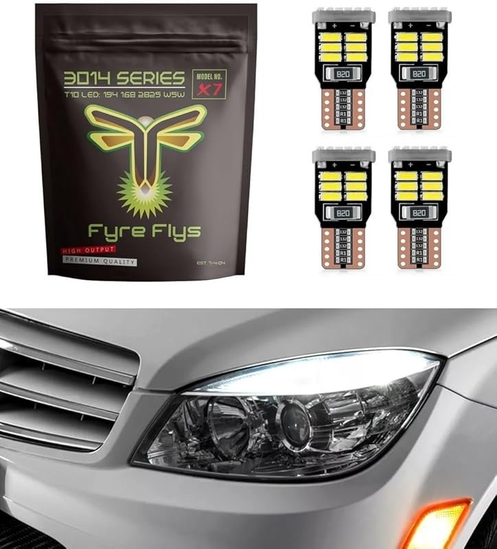 Fyre Flys Error-Free LED Eyebrow Light Bulbs for Mercedes W204 C300 an