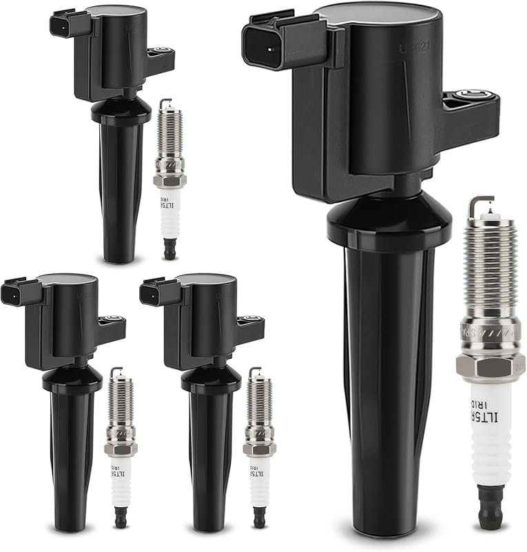 UF621 Ignition Coil & SP530 Iridium Spark Plugs for Ford Focus, Mazda