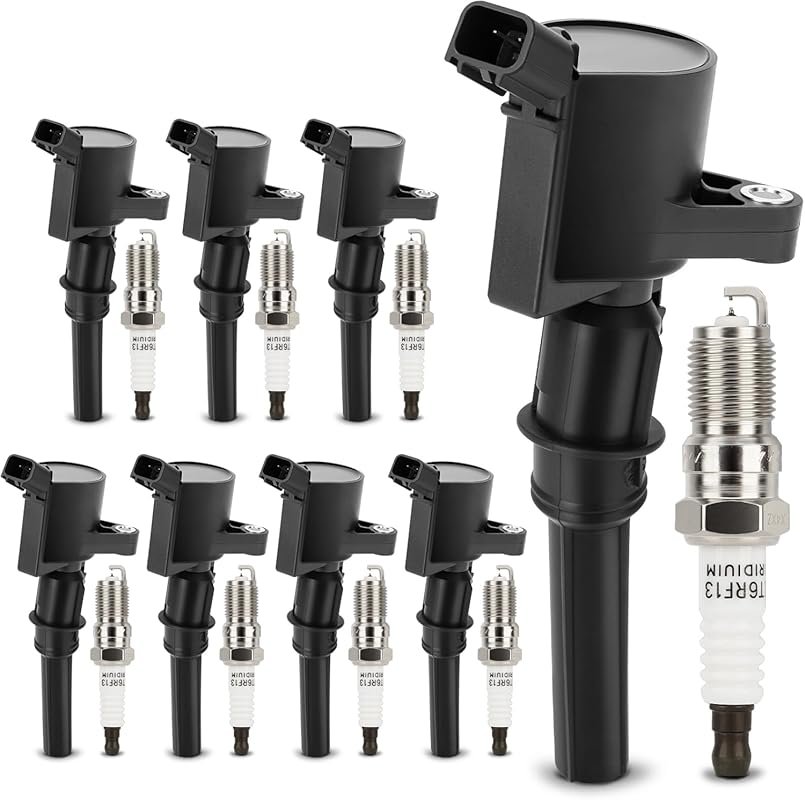 SP479 Double Iridium Spark Plug & DG508 Coil for Ford F-150, Expeditio