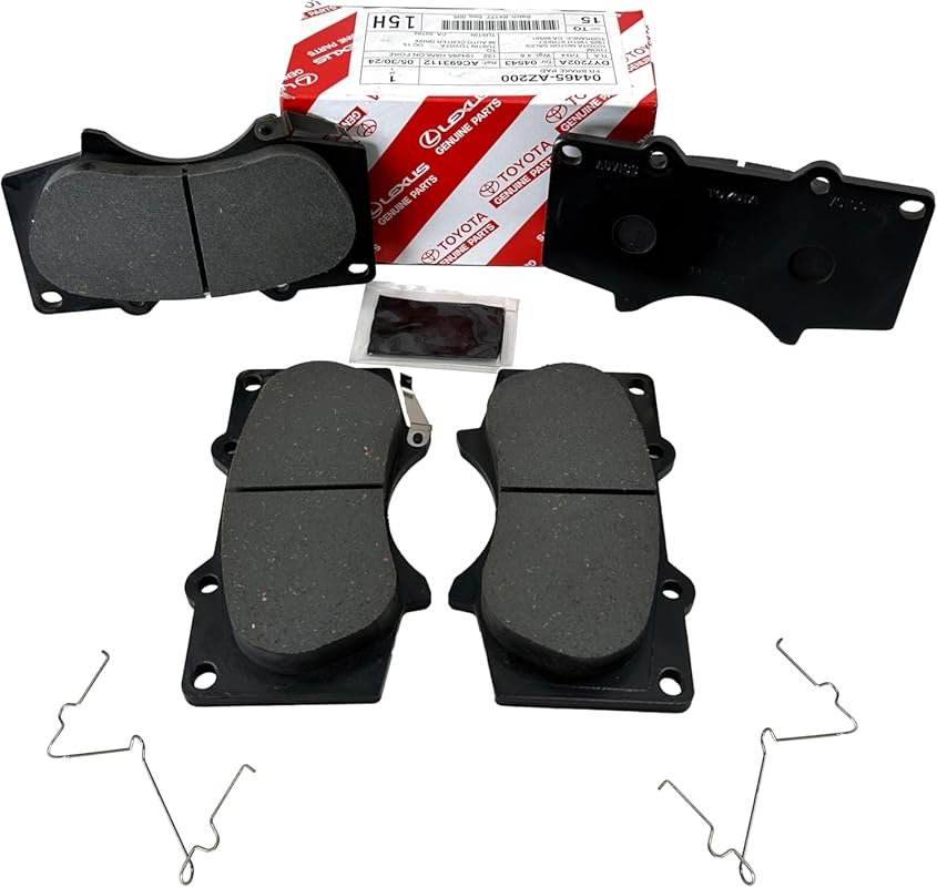 Genuine Front Brake Pad Set with Hardware for Toyota Tacoma and 4Runne