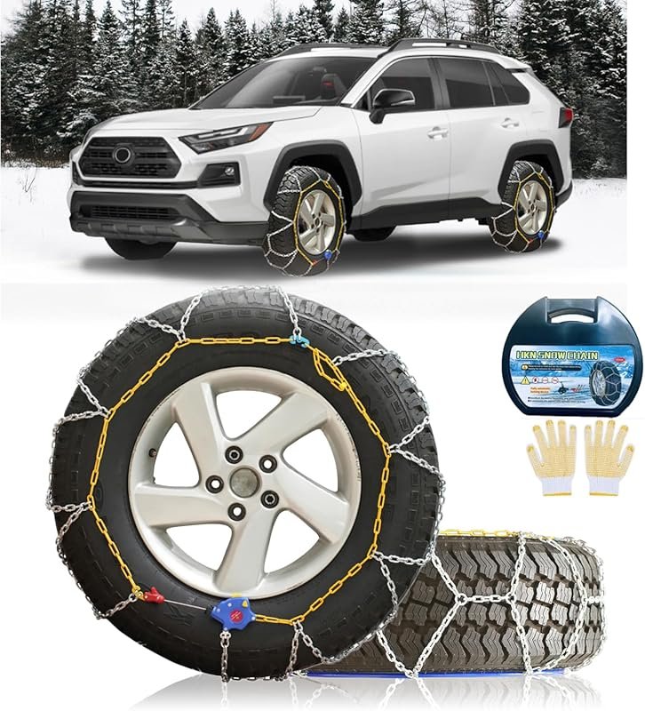 Self-Tightening Snow Chains with Quick Install for Toyota Tundra and O