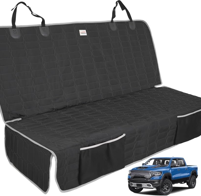 Washable Dog Seat Cover for Truck Back Seats Fits F150 Ram1500 GMC Sie