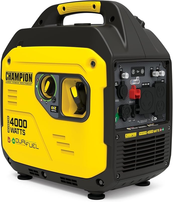 Champion 4000-Watt Dual Fuel Portable Inverter Generator with Quiet Op