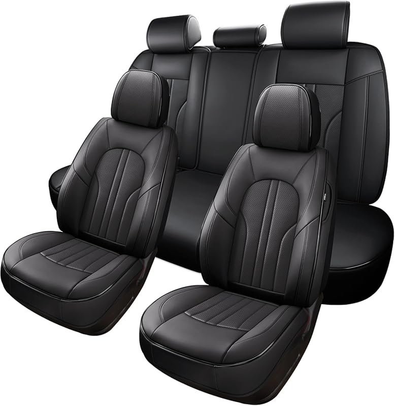 Universal Full Set Leather Seat Covers: Waterproof Nappa Leather Prote