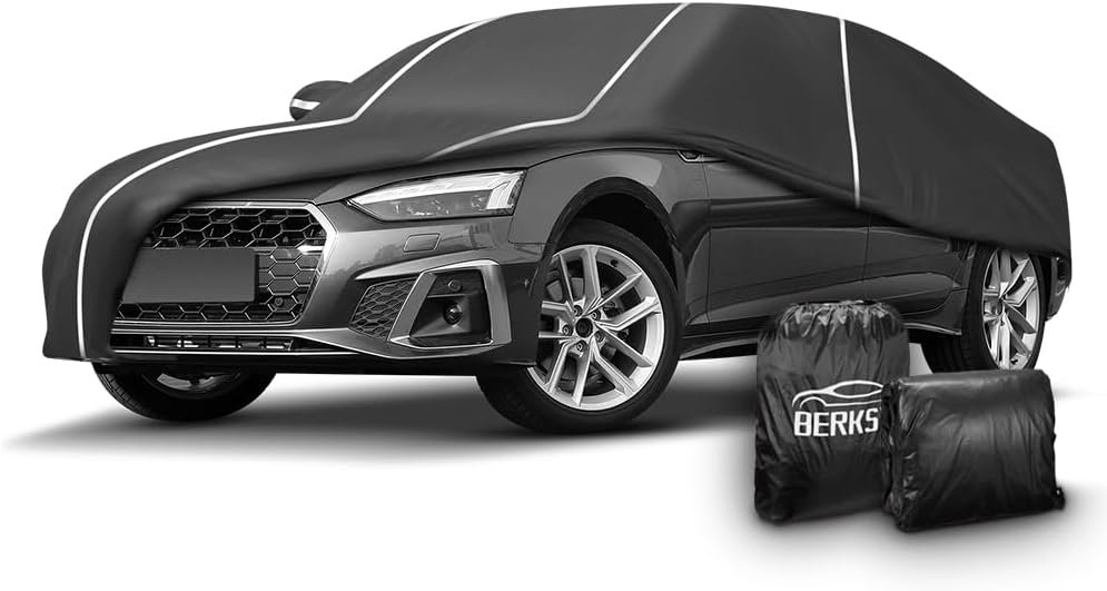 Fluorescent Strip 6-Layer Waterproof Car Cover for Audi A5/S5 2007-202