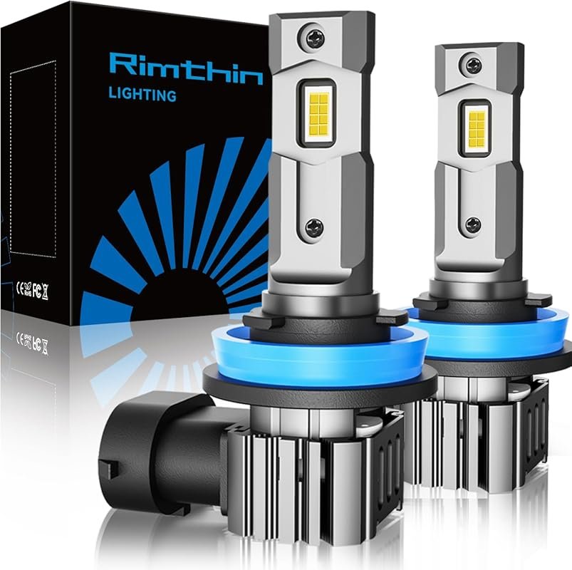H11 LED Bulbs for H8 and H9 Fog Lights, Cool White Light, IP67 Waterpr