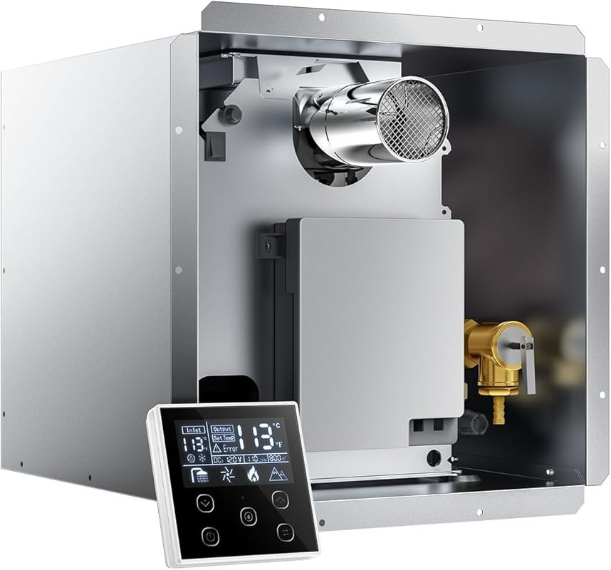 Gen II Ranein RV Tankless Water Heater 65,000 BTU, On-Demand Instant H