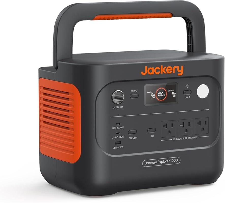 Jackery Explorer 1000 Portable Power Station with 1070Wh Battery and S