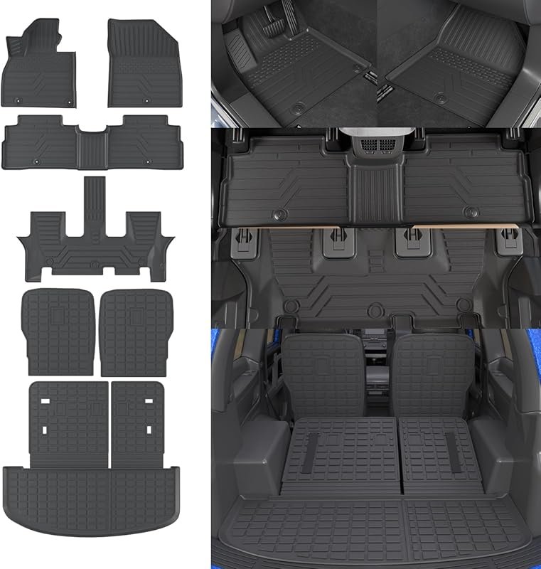 Rongtaod Floor Mats with Trunk Liner and Back Seat Cover for 2020-2025
