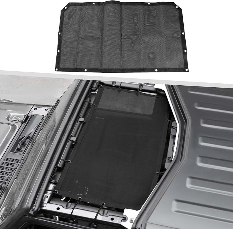 Jimen Roof Sun Shade Mesh Bikini Top for Jeep Wrangler JL, JLU, and Gl