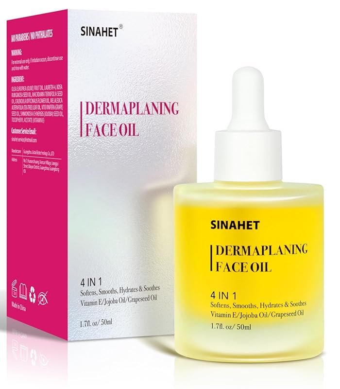 SINAHET Dermaplaning Oil, Natural Moisturizing Shave for Face & Body H