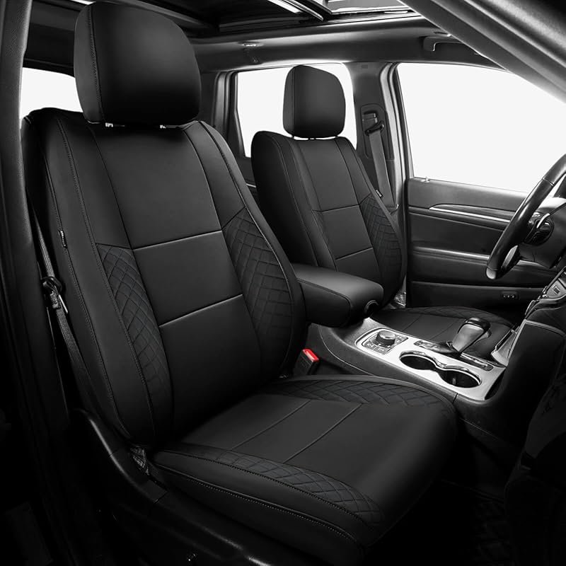 FREESOO Luxury Waterproof Leather Seat Covers for Jeep Grand Cherokee 