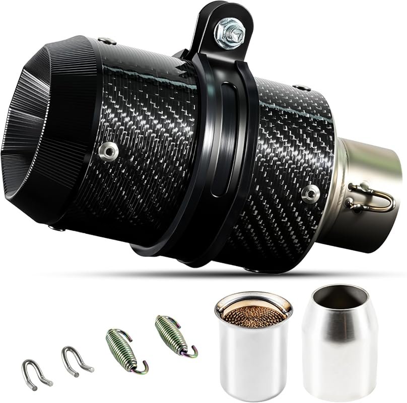 Carbon Fiber Slip-On Motorcycle Muffler with Accessories, Fits Z900, G