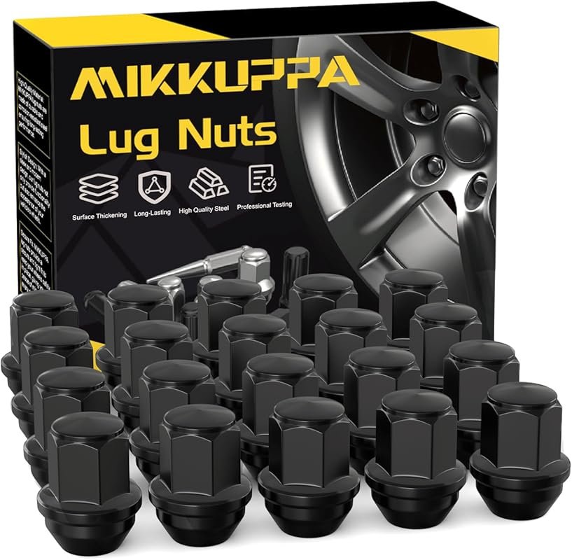 MIKKUPPA M14x1.5 Black Lug Nuts for 2020-2023 Ford Explorer, Mustang,
