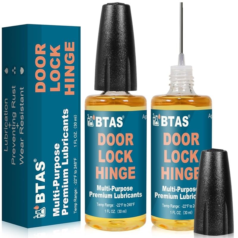 Lock Door Hinge Squeaky Fix Noise Lubricant Oil with Needle Oiler – 1