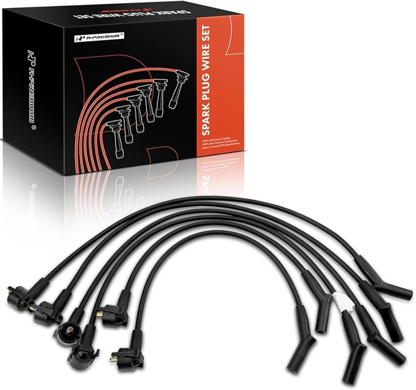 A-Premium Spark Plug Wires Set of 6 for Ford Ranger, Aerostar, and Maz