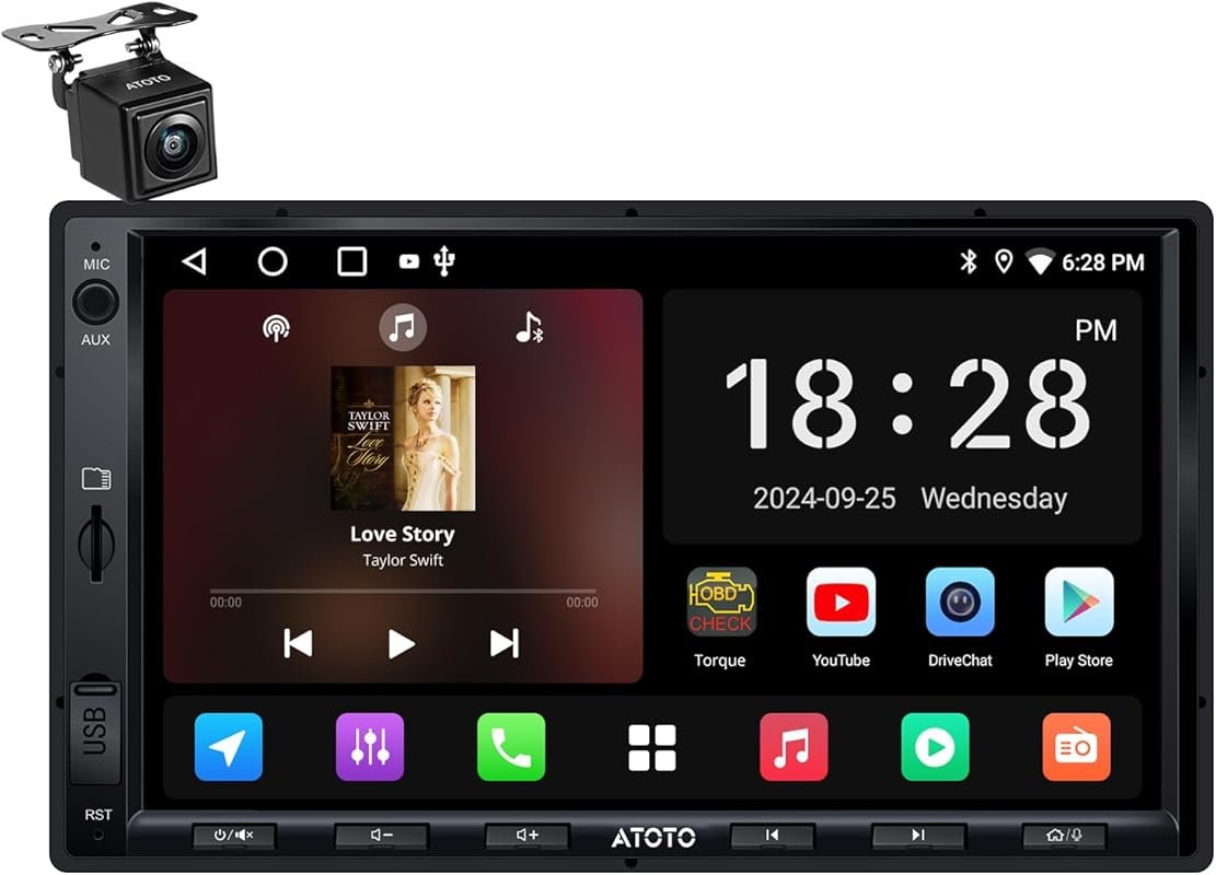 ATOTO A5L 7-Inch Android Car Stereo with Wireless CarPlay, Android Aut
