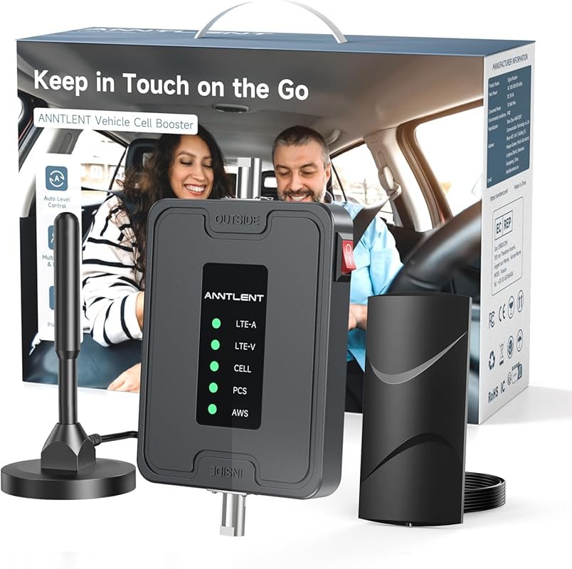 Car and Truck Cell Phone Signal Booster for All U.S. Carriers on Multi