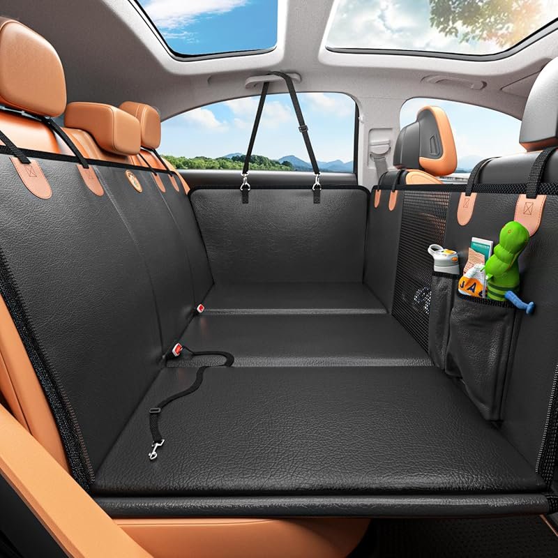 Best Car Dog Seat Cover with Hard Bottom, Waterproof and Anti-Scratch,