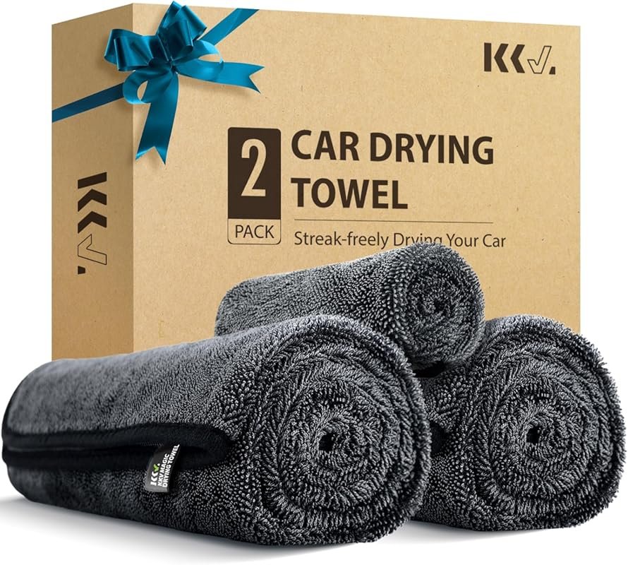 KKV 2-Pack Extra Large Microfiber Drying Towels, 35x24 Inch for Streak